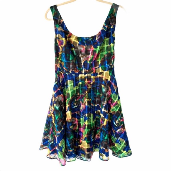 Black Halo Anniston Multicolored Cocktail Dress - Picture 1 of 6